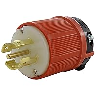 AC WORKS Super Durable Industrial Grade Locking Style Replacement Wiring Male Plug (L21-30 30A 3-Phase 120/208V 3PY)