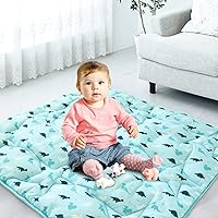 Baby Play Mat for 36'' x 36'' Playpen, Baby Mat for Floor Thicker, Playmat for Babies and Toddlers, Non Slip Cushioned Baby Crawling Mat for Playpen, Easy Clean Foam Play Mat, Dinosaur