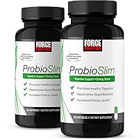 Force Factor ProbioSlim Probiotic Supplement for Women and Men with Probiotics and Green Tea Extract, Reduce Gas, Bloating, Constipation, Support Digestive and Gut Health, 120 Capsules (2-Pack)