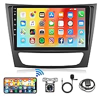 Android Car Radio for Mercedes Benz E Class W211 E200 CLS E320 E500 E350 W219 2002-2010 with GPS Navigation, 9 Inch Touch Screen Car Stereo with Bluetooth FM WiFi Mirror Link + Backup Camera