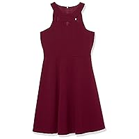 Speechless Girls' Sleeveless Fit and Flare Dress with Cutout Neck