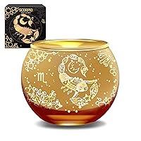 Aovila Scorpio Gifts Women, Scorpio Votive Candle Holder Tealight Candle Holder Handmade for Table Home Decor, Mothers Day Gifts Zodiac Gifts Astrology Gifts Birthday Gifts for Women Friends