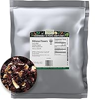 Frontier Co-op Organic Hibiscus Flowers, 16 Ounce, Sun Dried Bright Red Color, Fruity Flavor, Non Irradiated, Non ETO, Kosher