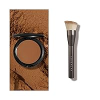 COVER FX Pressed Mineral Power Foundation, D3 + Custom Applicaiton Brush