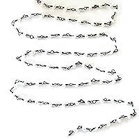 Freshwater Pearl 2.5MM Smooth Rondelle Gemstone Beaded Rosary Chain by Foot For Jewelry Making - 24K Gold Plated Over Silver Handmade Beaded Chain Connectors -Wire Wrapped Bead Chain Necklaces