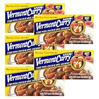 [ 5 Packs ] House Foods Vermont Curry Hot 8.11 Oz (230g)