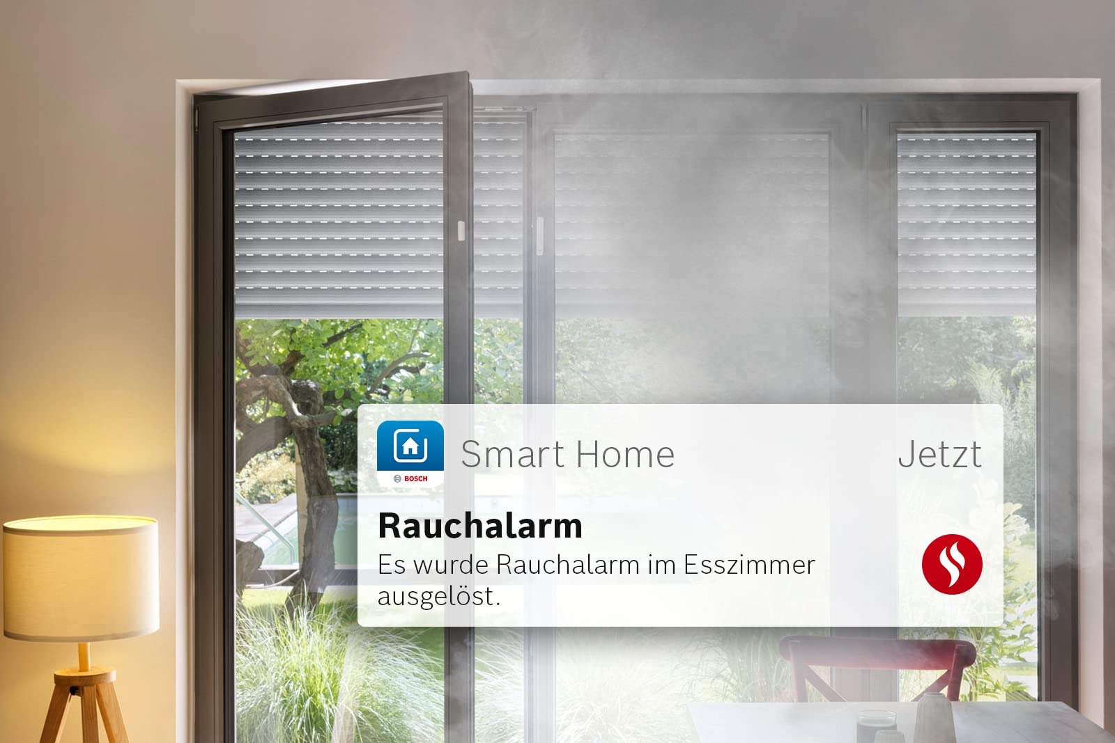 Bosch Smart Home Warnung bei Feuer-Set, 3x Rauchmelder II, 1x Controller II