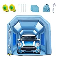 VEVOR 20x10x8ft Inflatable High Powerful 480W+750W Blowers Spray Booth Paint Air Filter System for Car Parking Tent Workstation Motorcycle Garage, 20108ft /632.5m, Blue