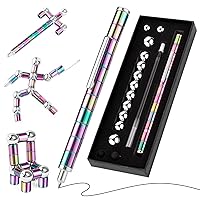 Magnetic Fidget Pen,Creative Toy Can Write,Adult and Children Stress Relief Creative Magnetic Pen-Rainbow