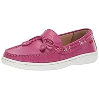 Marc Joseph New York Unisex-Child Leather Boys/Girls Casual Comfort Slip on Moccasin Tie-Bow Loafer Driving Style