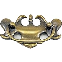 Harris Hardware 198-AB-10 Antique Brass Die Cast Zamac Decorative Bail Pull with Fasteners, 10-Pack