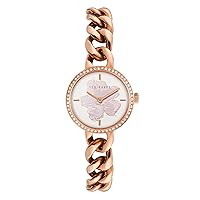 Ted Baker Women's Quartz Stainless Steel Strap, 12 Casual Watch (Model: BKPMSS2049I),Rose Gold/Cream