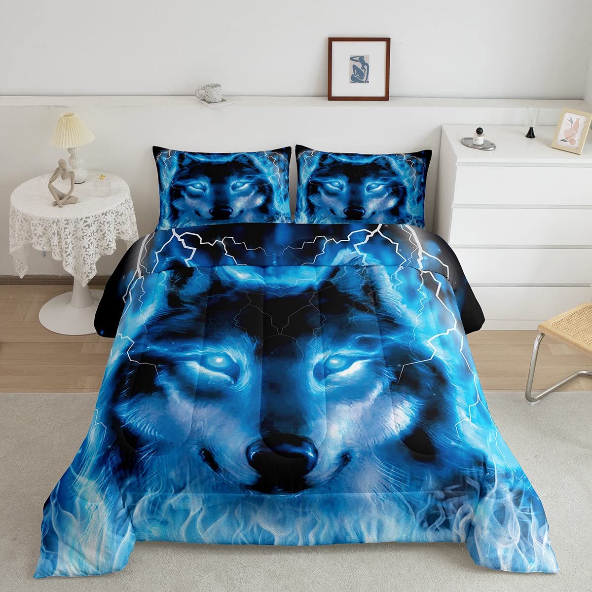 Mua Feelyou Wolf Bedding Set Safari Animal Pattern Comforter Cool ...