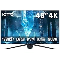 48 Inch 4K OLED Gaming Monitor, 0.1ms GTG 138Hz, 134% sRGB, 4-Side Frameless, Type-C 90W, Speakers,Remote, Freesync G-Sync, DP/HDMI/USB, VESA, Ultrawide OLED Monitor for Gaming/Movie/More