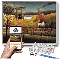 DIY Painting Kits for Adults Landscape with Farmer Painting by Henri Rousseau DIY Painting Paint by Numbers Kits On Canvas