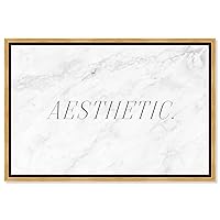 The Oliver Gal Artist Co. Typography Wall Art Framed Canvas Prints Beauty Quotes and Sayings Aesthetic Marble Home Décor, 24