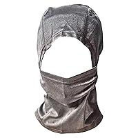 Ultimate EMF Protection Two in One Hood Mask Faraday Balaclava, 5G Anti-Radiation, RF & WiFi Shielding, Brain Face Shield, Tech-Wear (Silver)