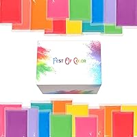 Festofcolor 25 Packets - 100gram Each, Holi Powder, Color Powder, Gender Reveals, Baby Shower, Parties, Rangoli, Diwali, Smoke for Photography, Natural, Color Wars, Rainbow Party, Festivals