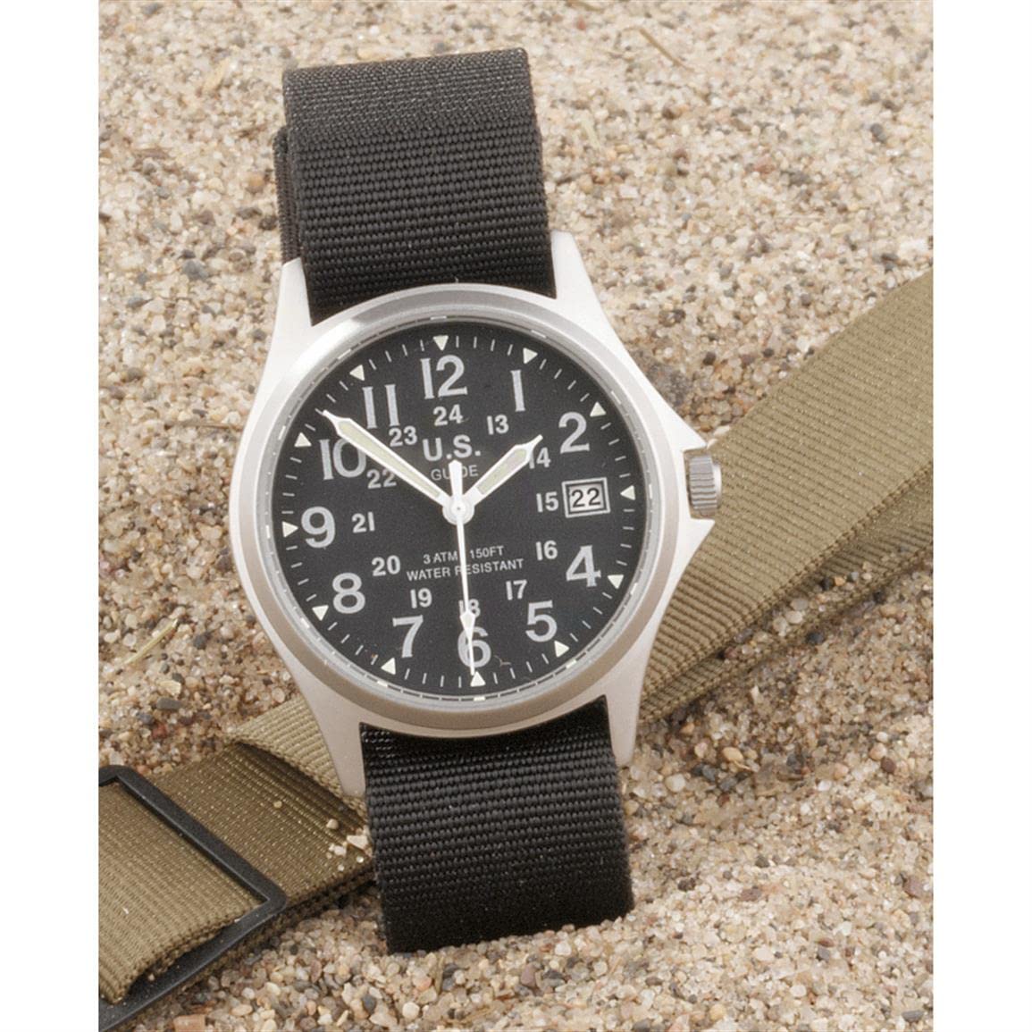 Military-Style Army Stainless Steel Watch