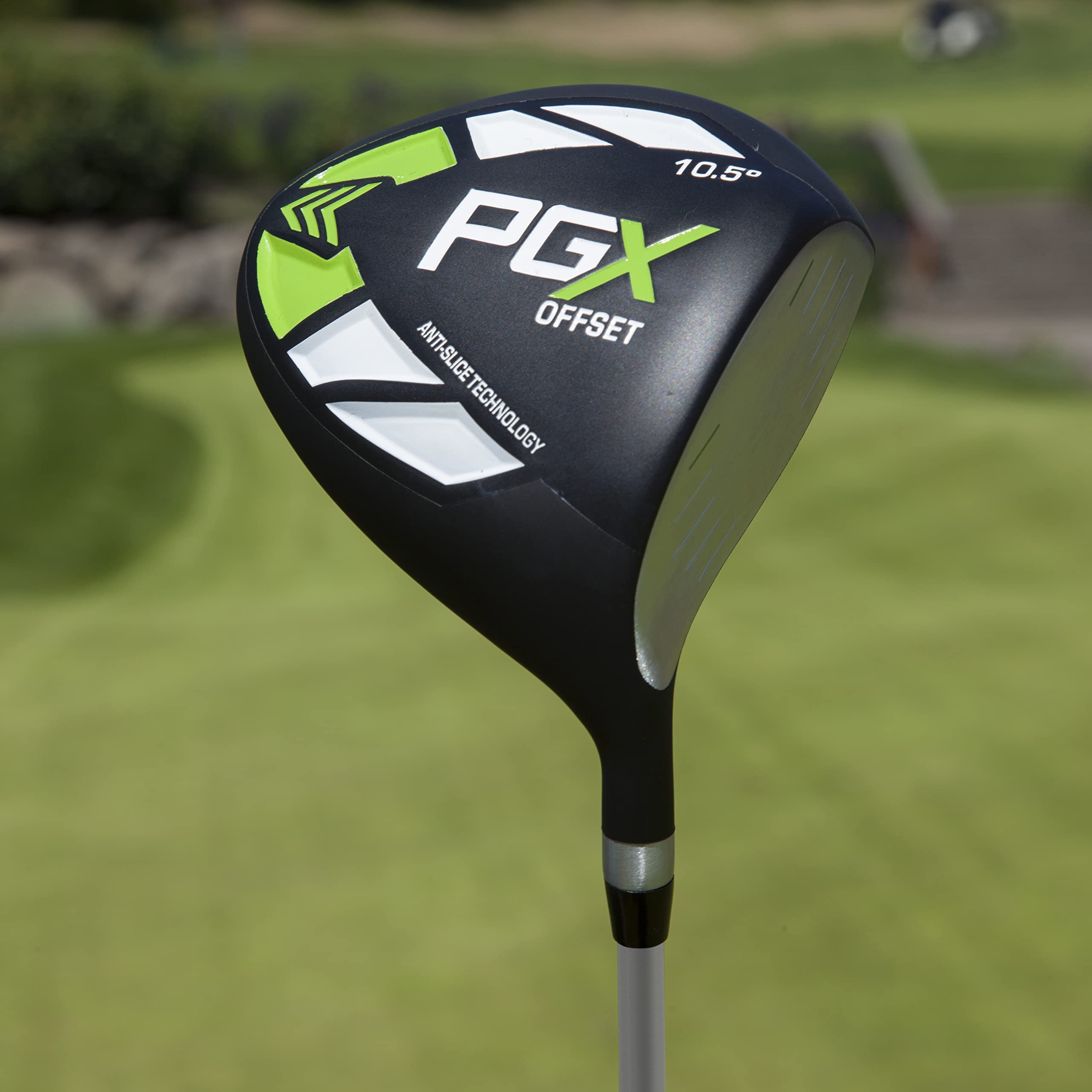 Pinemeadow Golf PGX Offset Driver (Ladies, Right Hand, Graphite, Ladies Flex) Black/Green/White