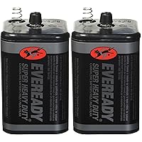 EVEREADY 6V Battery, Super Heavy Duty 6 Volt Battery, 2 Count