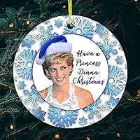 Pop Culture, Movie, and Music Themed Trendy Christmas Ornaments - Have a Princess Diana Christmas Ornament