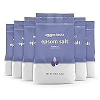 Amazon Basics Epsom Salt Soaking Aid, Lavender Scented, 3 Pound, 6-Pack (Previously Solimo)