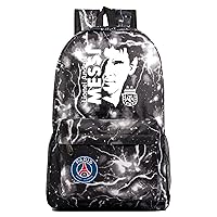 Unisex Youth Lionel Messi Canvas Bookbag-PSG Casual Daypack Lightweight Novelty Knapsack for Travel,Outdoor