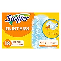 Feather Dusters Multi-Surface Duster Refills, Bamboo, White, 18 count