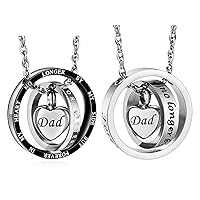 XIUDA Cremation Urn Necklace for Ashes No Longer by My Side, Forever in My Heart Eternal Memory Carved Keepsake Stainless Steel Urn Jewelry Memorial Ash Holder