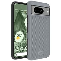 TUDIA DualShield Grip Designed for Google Pixel 8 Case (2023), [MergeGrip] Military Grade Dual Layer Shockproof Slim Tough Non-Slip Heavy Duty Protective Phone Case Cover - Hazel Gray