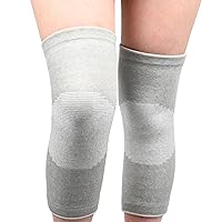 Knee Brace for Women, 1Pair Bamboo Charcoal Breathable Knee Compression Sleeve, Elastic Non-slip Knee Support Brace for Sports Running Knee M