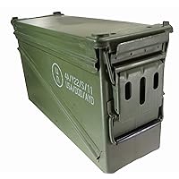 PA120 40mm Ammo Can Holder Box (Matte Olive Drab) Grade 1 - Waterproof Metal Ammo Storage Box w/ Front Metal Latch, Swing-Out Handle