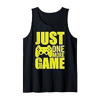 Just One More Game Yellow Video Game Gamer Shirt Tank Top