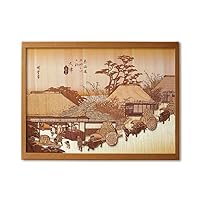 KINOWA Ukiyoe Art Kit Kiharie The Running Well Teahouse at Otsu by Hiroshige Made in Japan