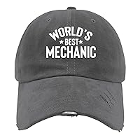World’s Best Mechanic Golf Hat Mom Hat Dark Grey Dad Hat Gifts for Son Baseball Caps