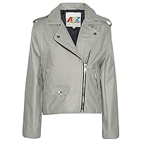 PU Leather Jacket Waterproof Silver Grey Coat For Girls Age 5-13 Years