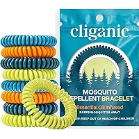 50 Pack Mosquito Repellent Bracelets, DEET-Free Bands, Individually Wrapped (Packaging May Vary)