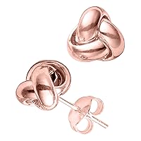 14k Gold Love Knot Stud Earrings, 6mm