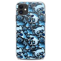 Case Compatible with iPhone 14 13 Pro Max 12 Mini 11 Xs X 8 Plus Xr 7 SE 6s 5 Silicone Soft Print Stingray Sea Design Slim Ocean Fish Clear Blue Sharks Flexible Lightweight Whale Shark