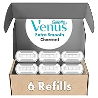 Extra Smooth Charcoal Women's Razor Blade Refills, 6 Count