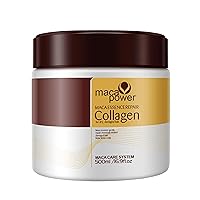 Collagen Hair Treatment Deep Repair Conditioning Argan Oil Collagen Hair Mask Essence for Dry Damaged Hair All Hair Types 16.90 oz 500ml