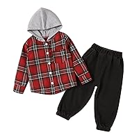 Bow Tie Outfit for Boys Kids Toddler Infant Newborn Baby Boys Shirt Jacket Plaid Baby Boy Outfits with (A, 2-3 Years)
