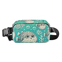Cross Body Fanny Pack Puffer-fish-sea Fashion Waist Packs Unisex Belt Bag