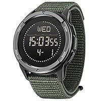 CakCity Tactical Watches for Men Military Sports Watches with Carbon Fiber Case Lightweight Waterproof Wrist Watch for Women/Men Digital Watches with Compass Pedometer Metronome 5ATM