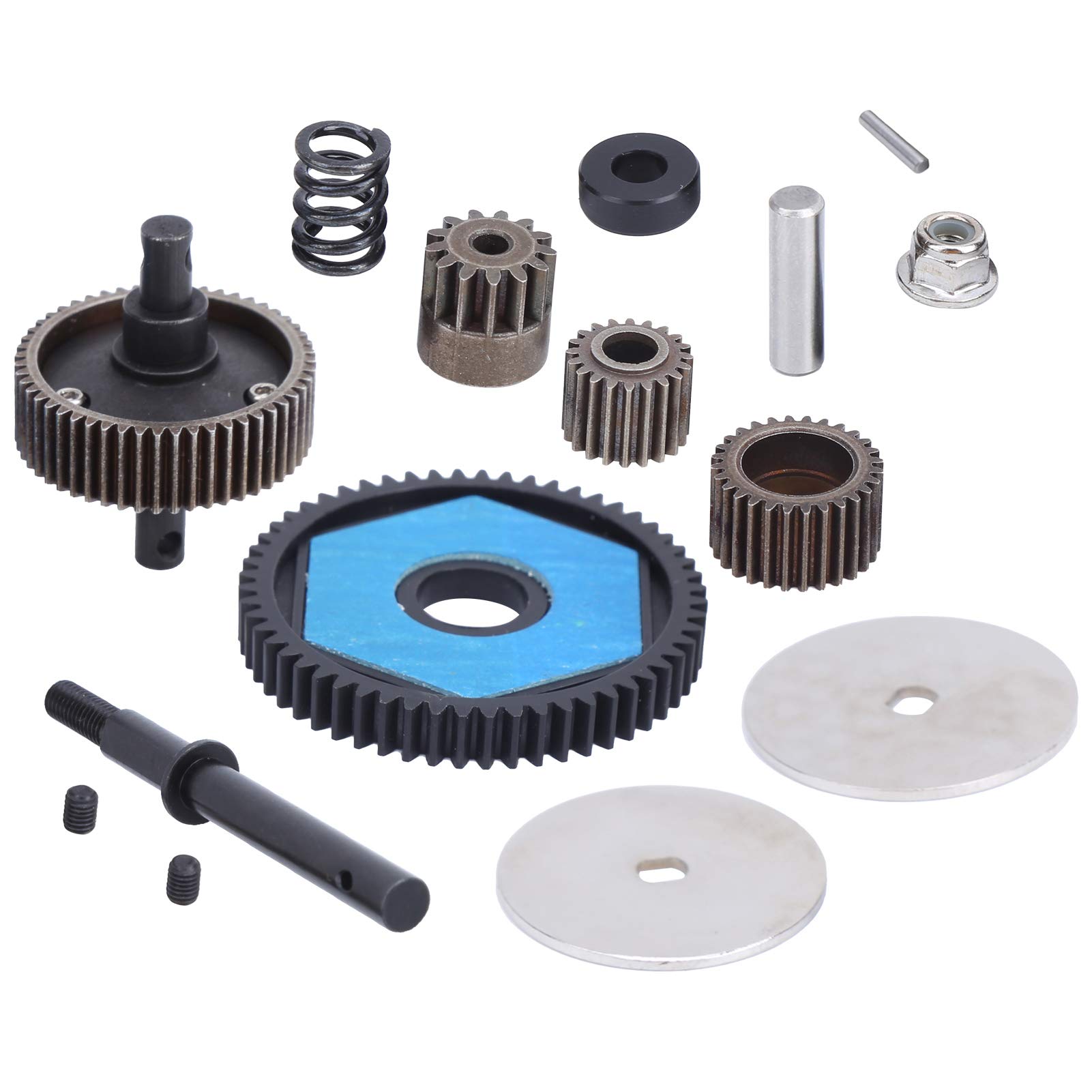 RC Car Transmission Gears with Motor Gear for Axial SCX10/SCX10 II 90046 90047, High Strength Steel Transmission Gears