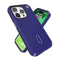 Speck MagSafe Case for iPhone 15 Pro - Drop & Camera Protection, ClickLock No-Slip, Wireless Charging Compatible, Fits All 6.1 Inch Models - Future Blue/Purple Ink/Sky Purple