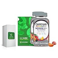 Centrum Women's Multivitamin Multigummies 50 + Dietary Supplement Gummies, 140 Count (Pack of 2), with Exclusive A to Z - Better Ligth&Spring Guide (3 Items)