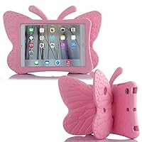 iPad 9 8 7 10.2 iPad Air3 iPad Pro 10.5 EVA Butterfly Case for ipad 9 10.2 Kids case with Stand Light Shockproof Rugged Heavy Duty Kids Friendly Case for iPad 10.2 9th 8th 7th (Pink)