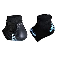 KidSole RX Gel Sports Sock for Kids with heel sensitivity from Severs Disease, Plantar Fasciitis (Teen Size 7.5-9, Black)
